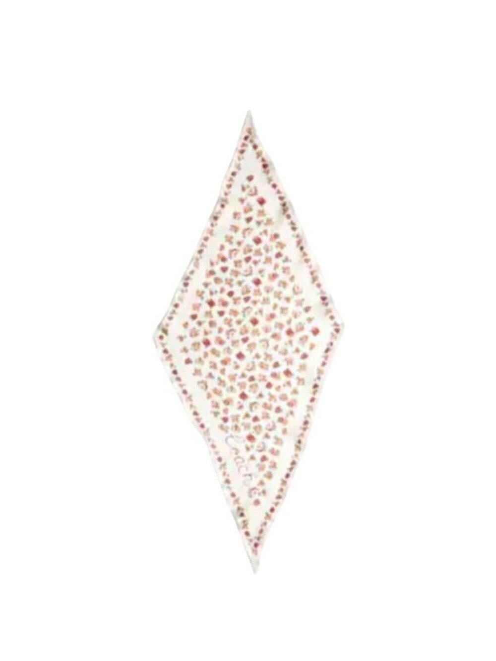 Coach Essential Tea Rose Silk Diamond Scarf, Chalk